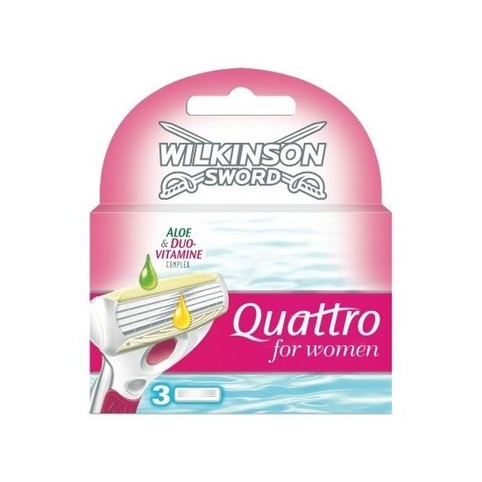 Wilkinson Quattro for Women náhradné hlavice 3 ks