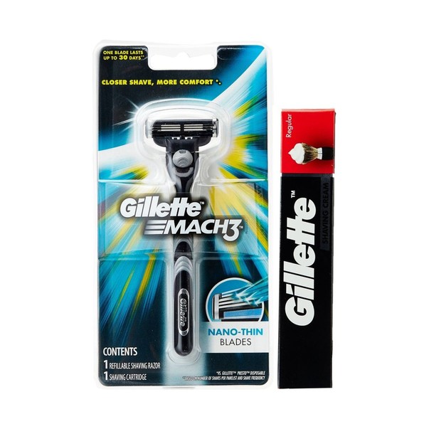 Gillette Mach3 holiaci strojček + krém na holenie