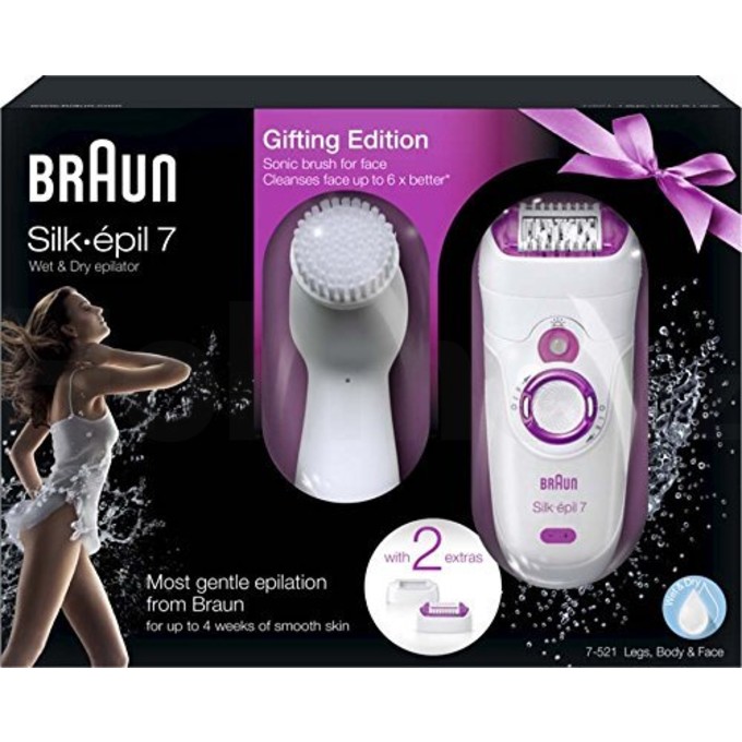 Braun Silk épil 7-521 Wet&Dry epilátor + čistiaca kefka na tvár