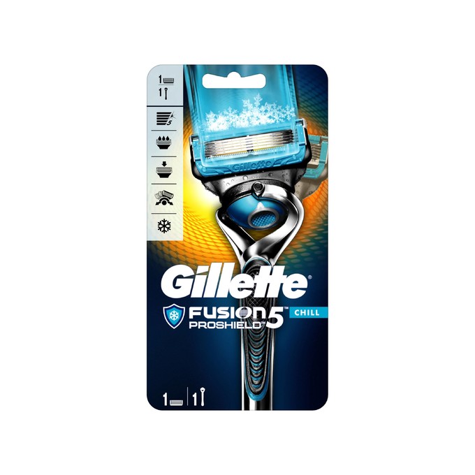 Gillette Fusion FlexBall ProShield Chill holiaci strojček s držiakom