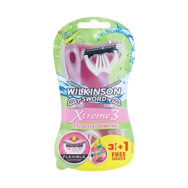 Wilkinson Xtreme3 Beauty Sensitive jednorázové holítko 3+1 ks