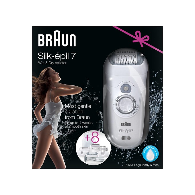 Braun Silk épil 7-561 Wet&Dry epilátor + bikiny zastrihávač