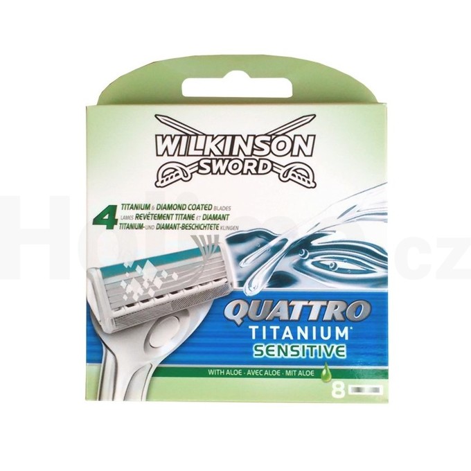 Wilkinson Quattro Titanium Sensitive náhradné hlavice 8 ks