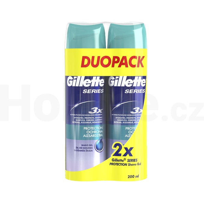 Gillette Series Protection gél na holenie 2×200 ml