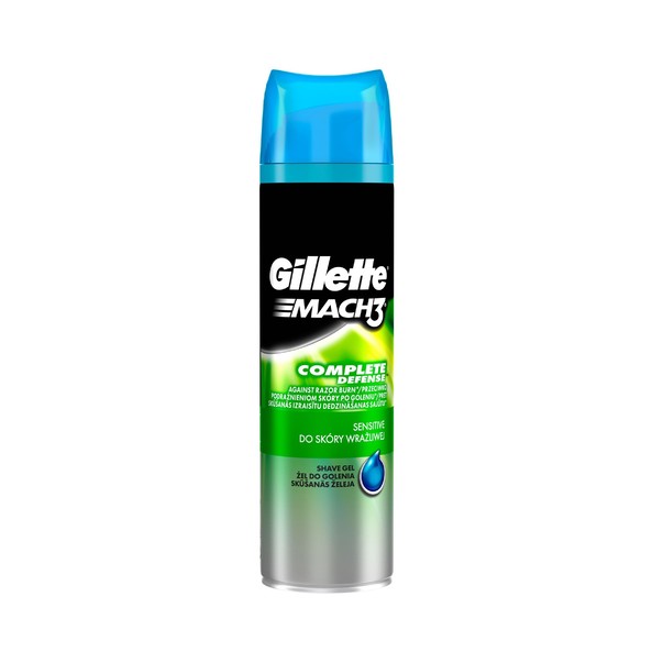 Gillette Mach 3 Sensitive gél na holenie 200 ml