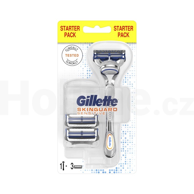 Gillette SkinGuard Sensitive holiaci strojček + 3 hlavice