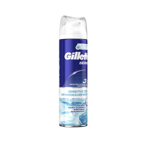 Gillette Series Sensitive Cool pena na holenie 250 ml