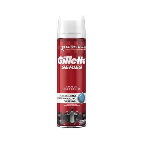 Gillette Gel Series Pure & Sensitive gél na holenie 200 ml