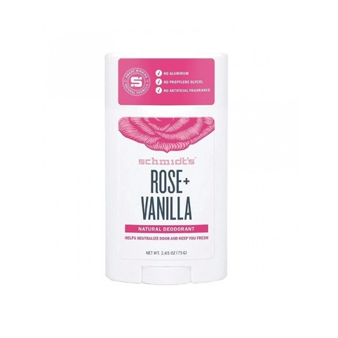 Schmidt's Rose + Vanilla tuhý dezodorant 58 ml