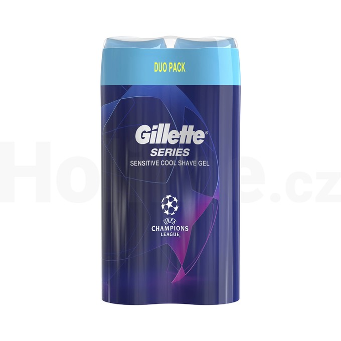Gillette Gel Series Sensitive gél na holenie 2 × 200 ml