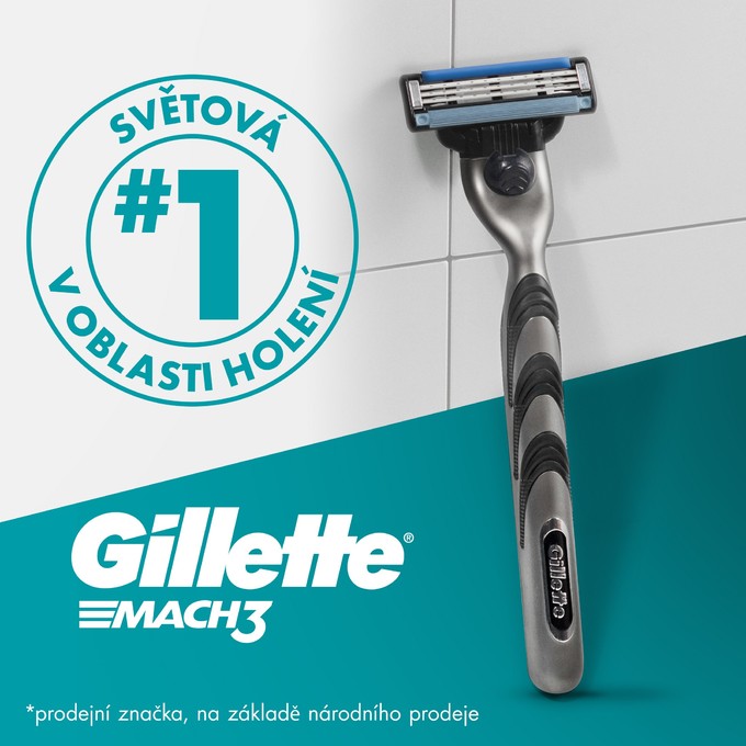 Gillette Mach3 náhradné hlavice 8 ks + gél na holenie