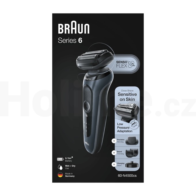 Braun Series 6 4500cs Black Wet&Dry holiaci strojček