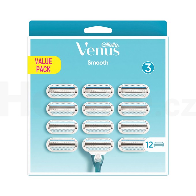 Gillette Venus Smooth náhradné hlavice 12 ks
