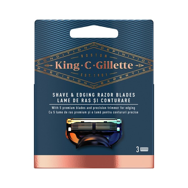 King C. Gillette Razor Blades náhradné hlavice 3 ks