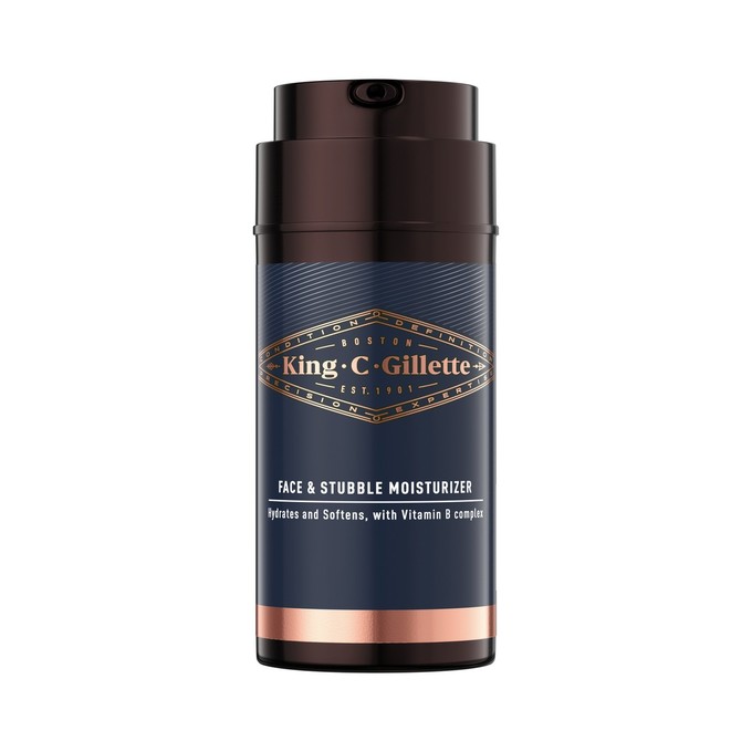 King C. Gillette Face & Stubble Moisturizer krém na fúzy a tvár 100 ml