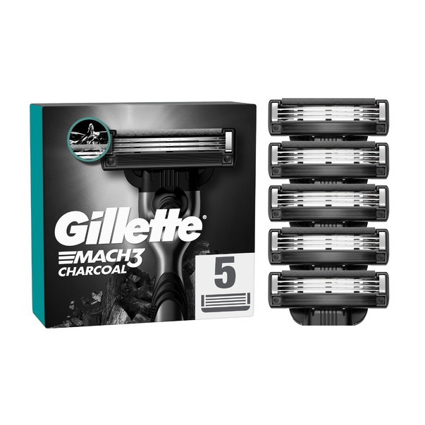 Gillette Mach3 Charcoal náhradná hlavica 5 ks