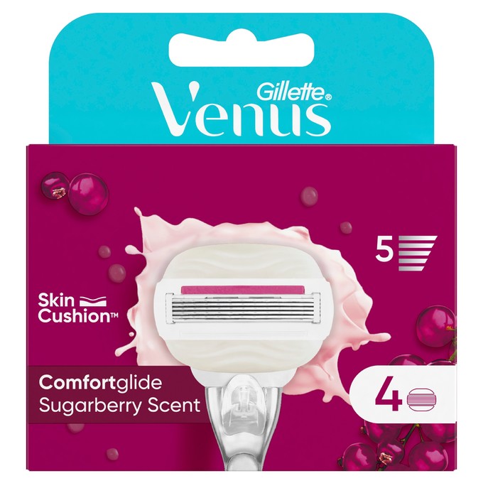 Gillette Venus Comfortglide Sugarberry Scent náhradná hlavica 4 ks