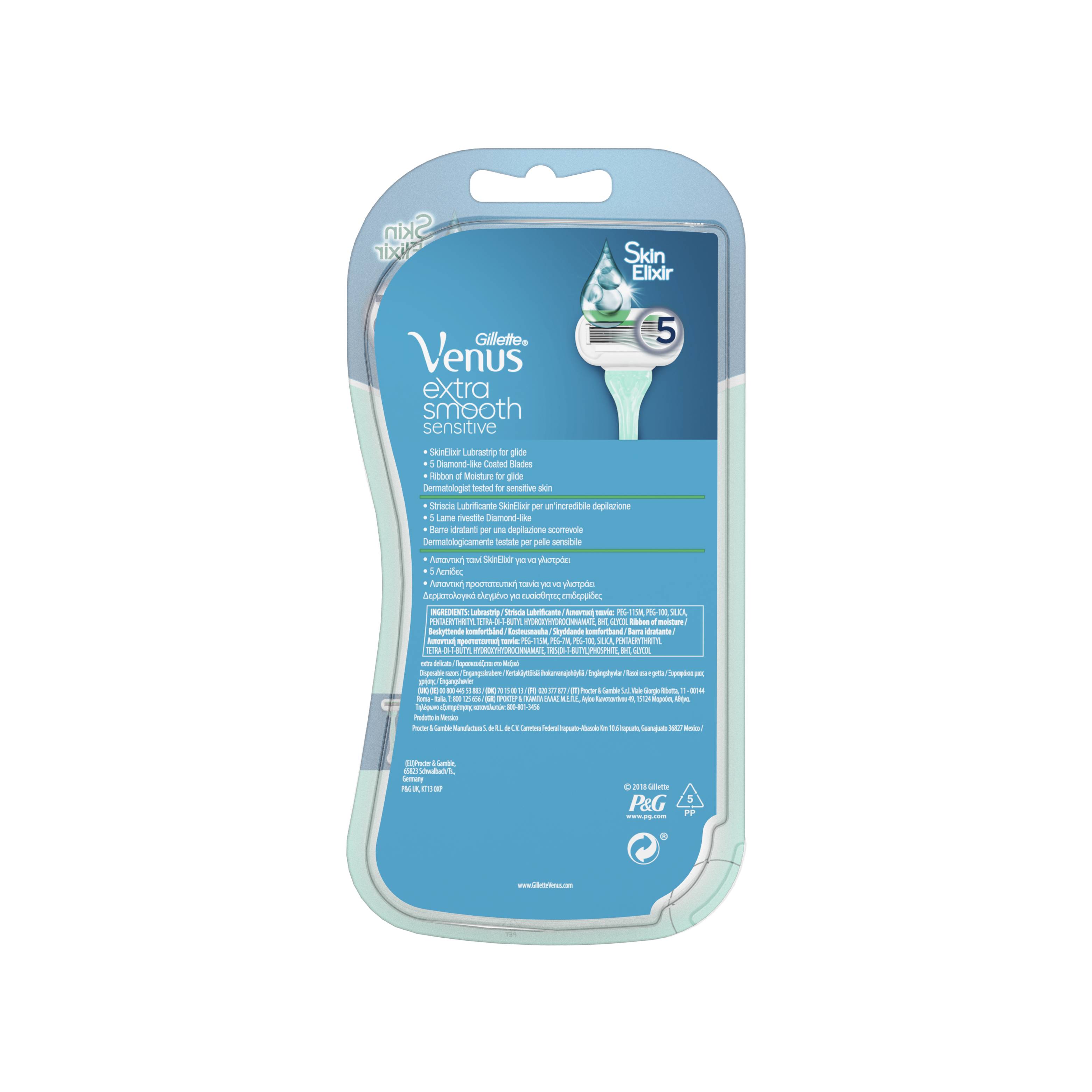 Gillette Venus Extra Smooth Sensitive jednorázové holítka 3 ks