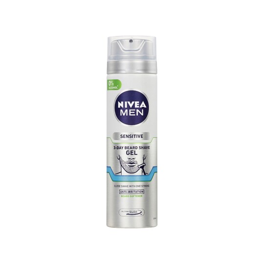 Nivea Men Sensitive 3-Day Beard gél na holenie 200 ml