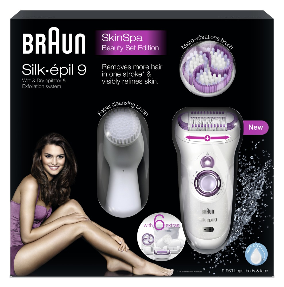 Braun Silk épil 9-969 Wet&Dry SkinSpa epilátor ROZBALENÝ