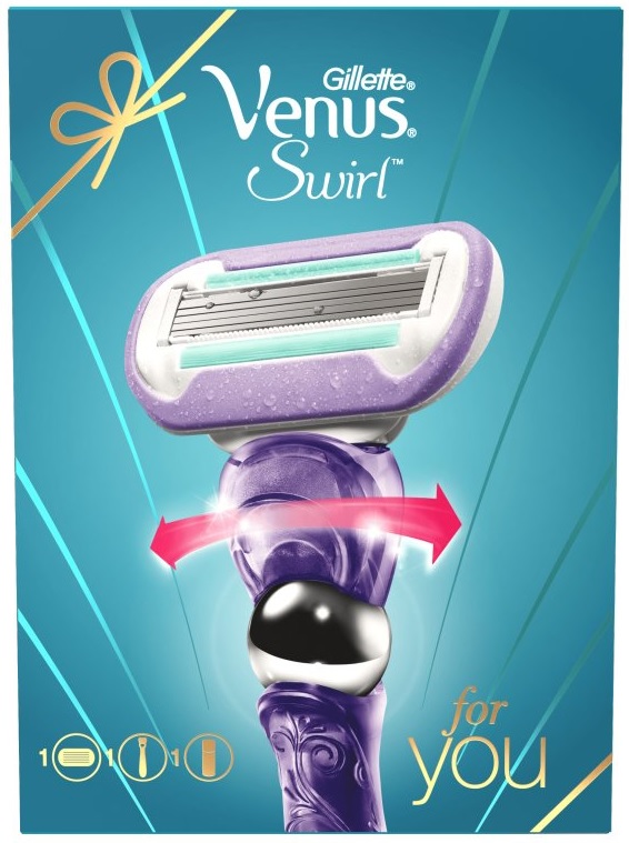 Gillette Venus Swirl Flexiball holiaci strojček + gél na holenie Sensitive Skin 75 ml
