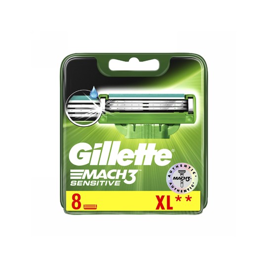 Gillette Mach3 Sensitive náhradné hlavice 8 ks
