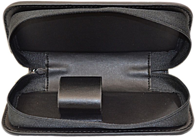 Brown prémiové kožené cestovné puzdro na zips na holiaci strojček Series 7