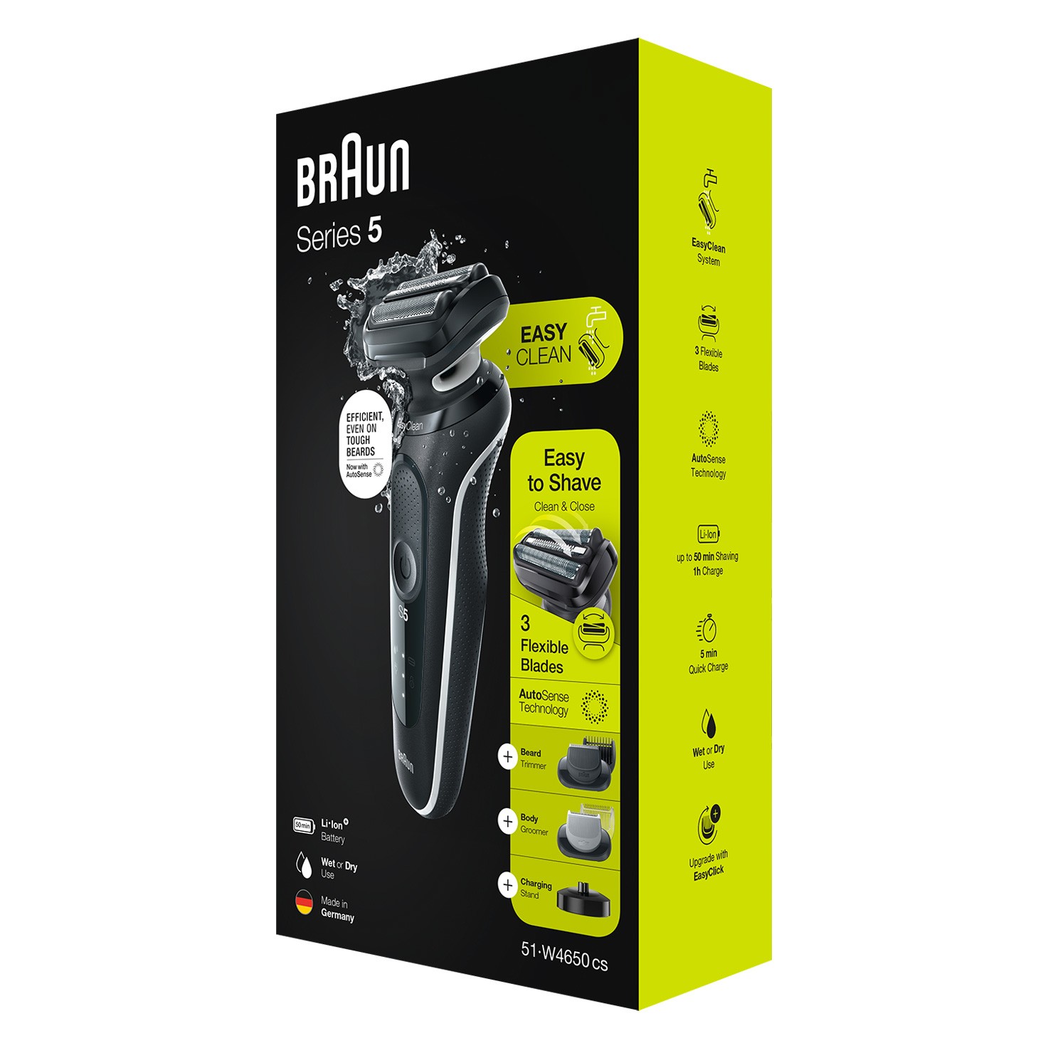 Braun Series 5 51-W4650cs White Wet&Dry holiaci strojček
