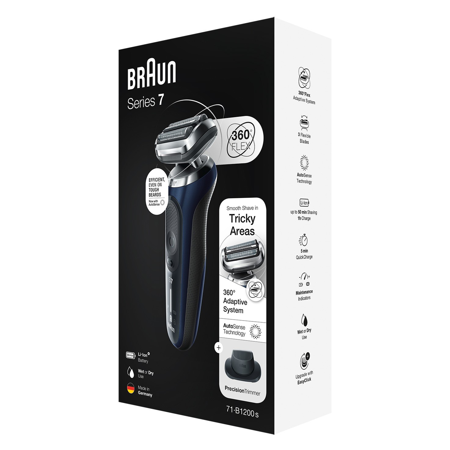 Braun Series 7 71-B1200s Blue Wet&Dry holiaci strojček