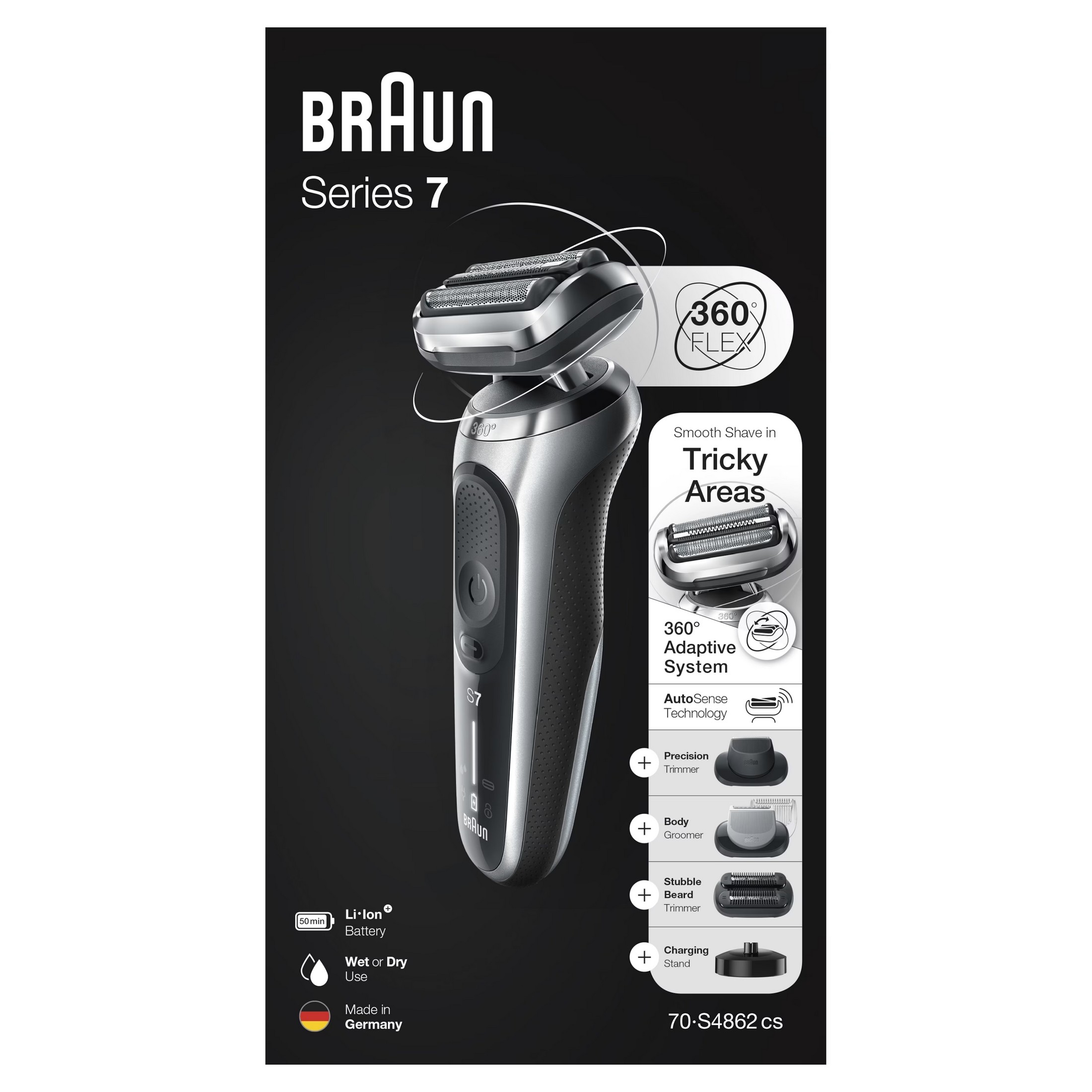 Braun Series 7 70-S4862cs Wet&Dry holiaci strojček