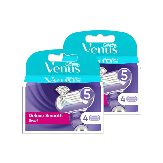 Gillette Venus Swirl Deluxe Smooth náhradné hlavice 4 ks + 4 ks