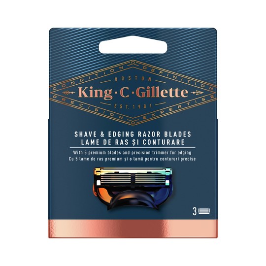 King C. Gillette Razor Blades náhradné hlavice 3 ks