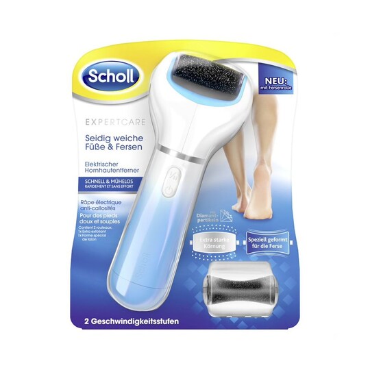 Scholl Expert Care elektrický strojček na päty, modrý