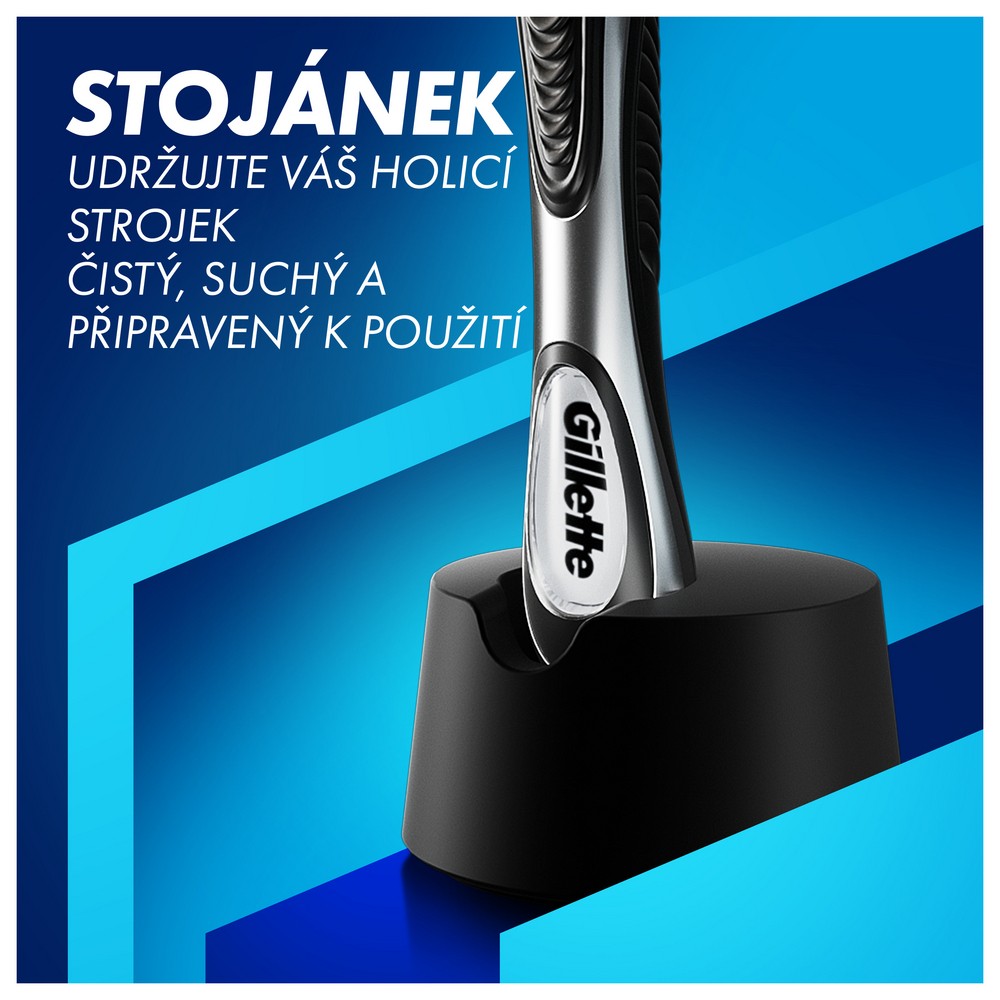 Gillette ProGlide holiaci strojček + 4 hlavice + stojanček