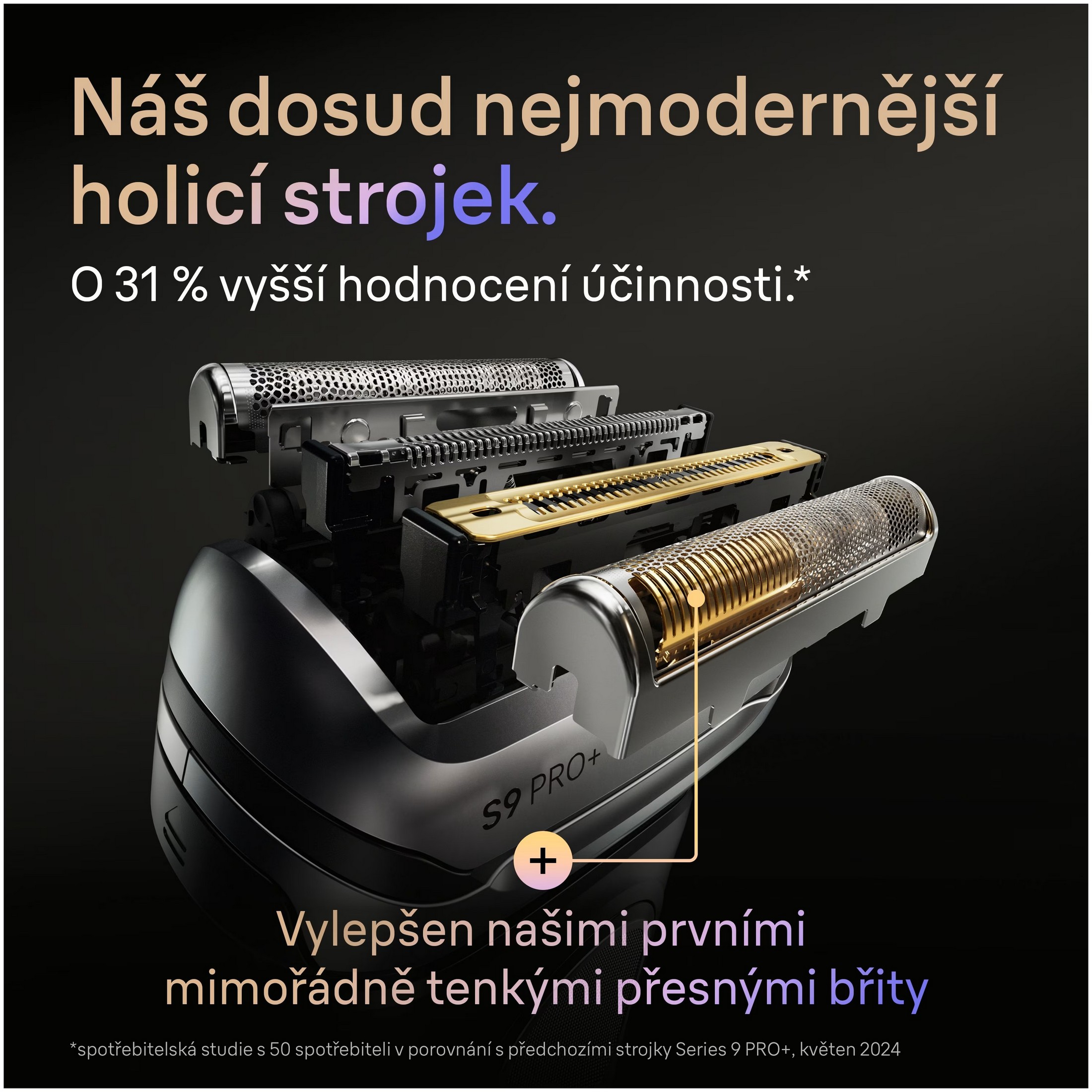 Braun Series 9 PRO+ 9615s Wet&Dry holiaci strojček