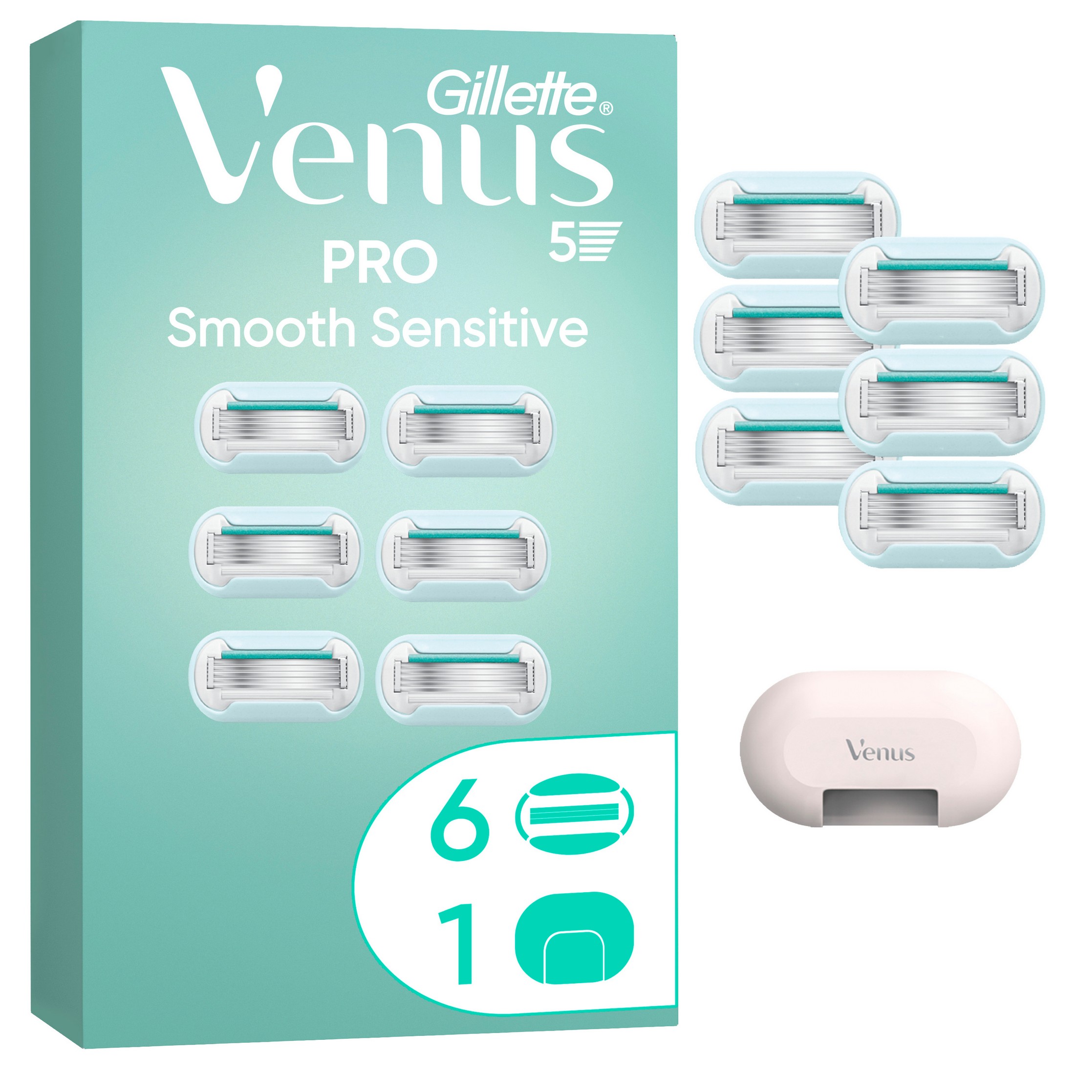 Gillette Venus Pro Smooth Sensitive náhradné hlavice 6 ks