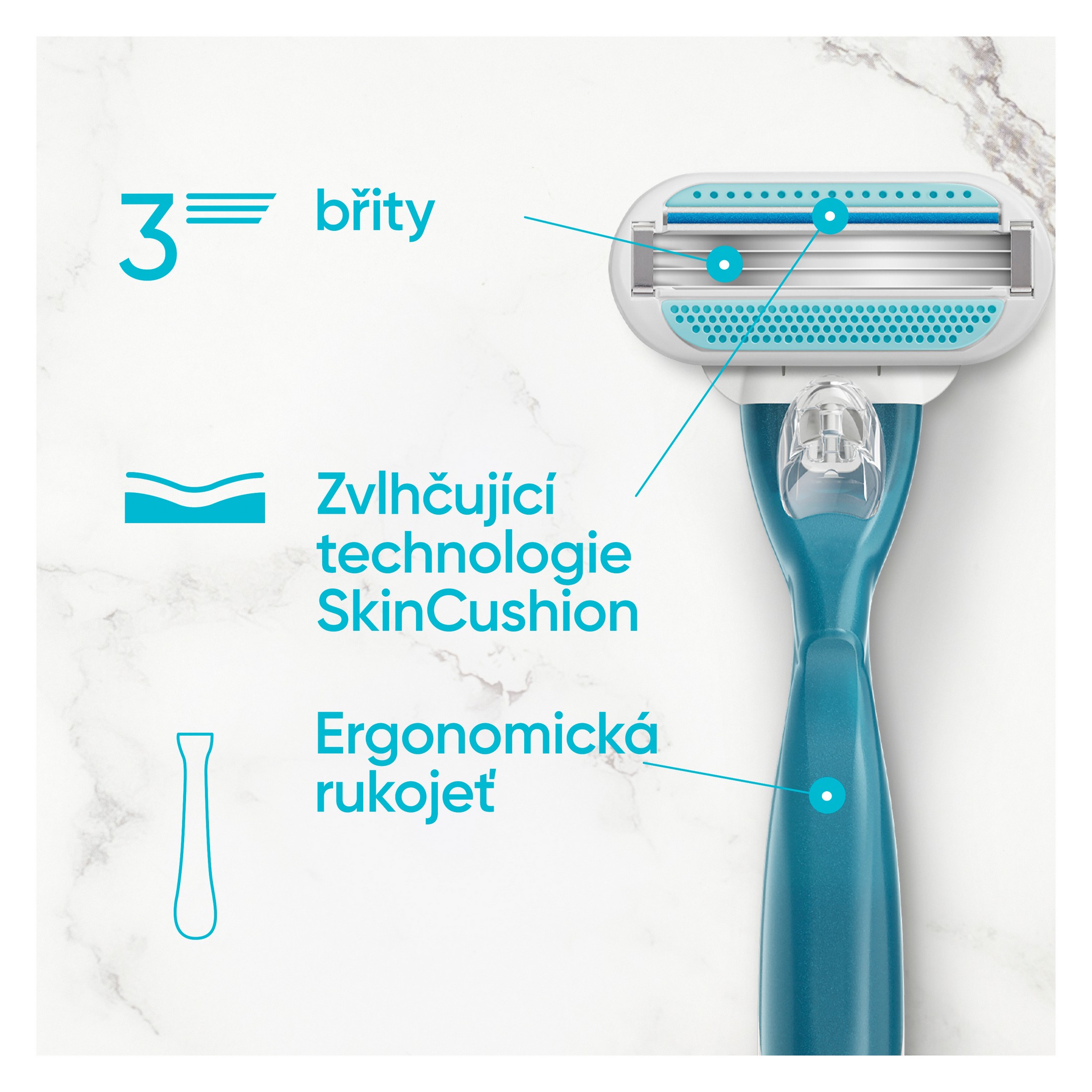 Gillette Venus Smooth náhradné hlavice 16 ks