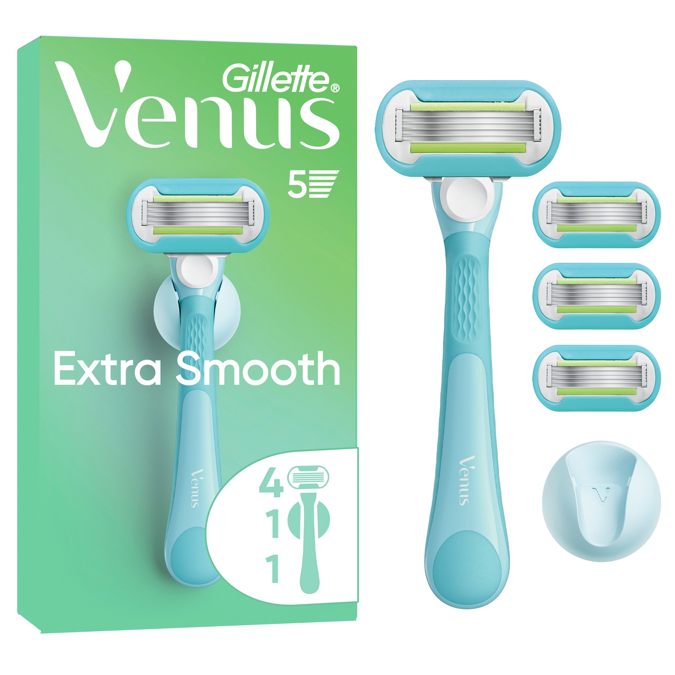 Gillette Venus Extra Smooth holiaci strojček + 4 hlavice