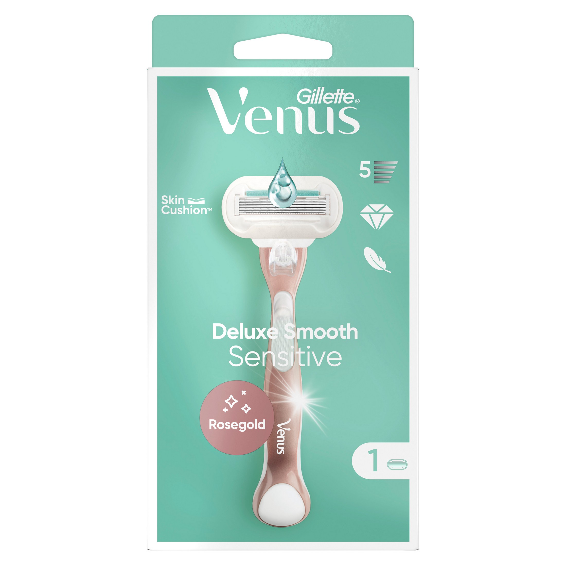Gillette Venus Deluxe Smooth Sensitive holiaci strojček + 1 hlavica