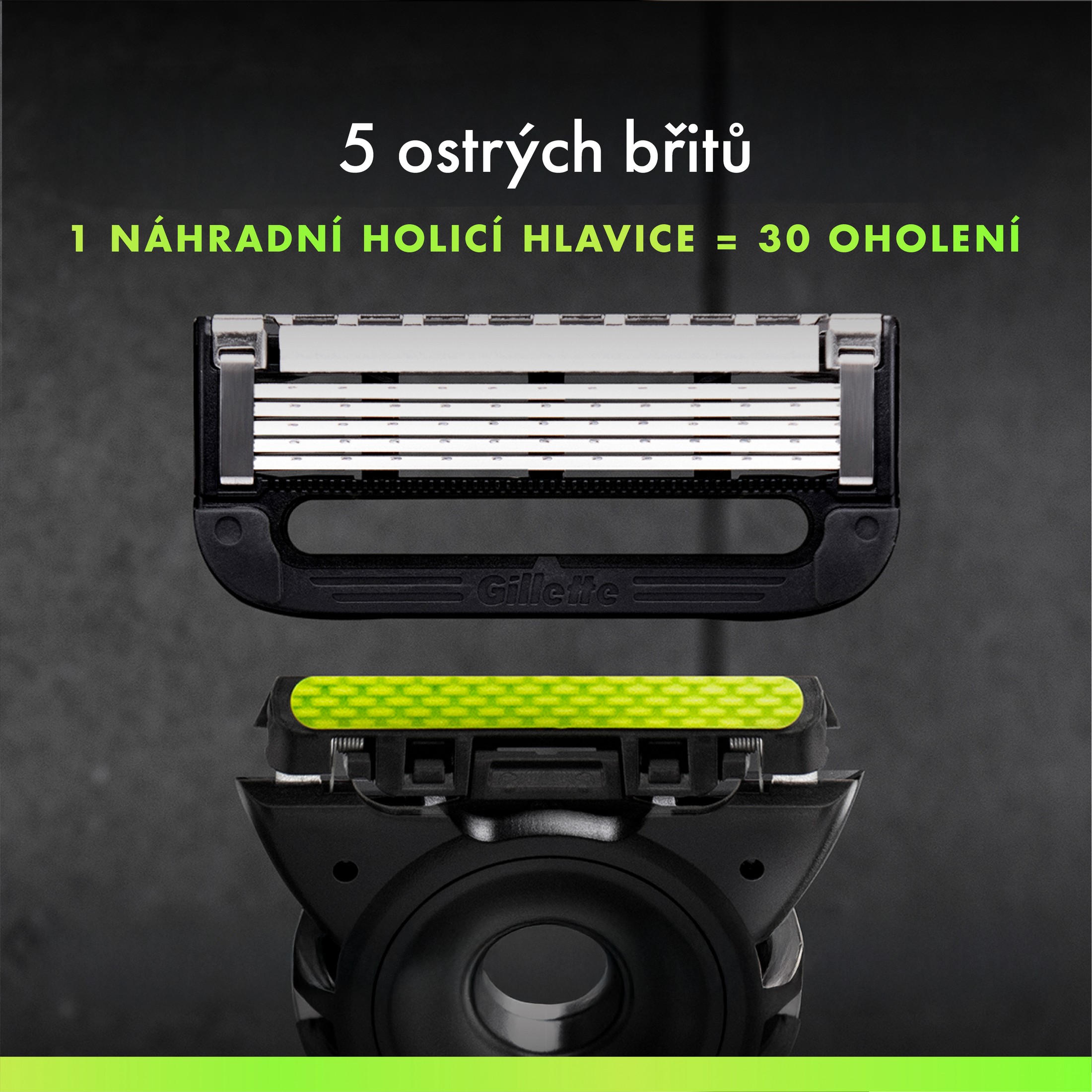 Gillette Labs holiaci strojček + 3 hlavice + stojan