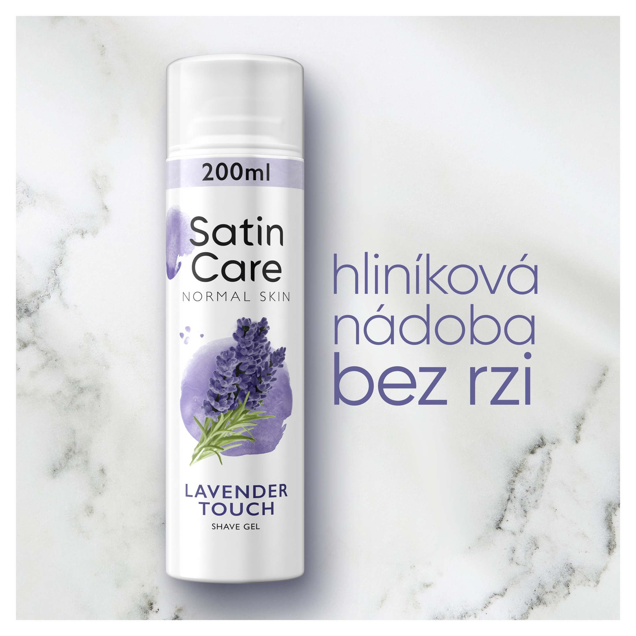 Gillette Satin Care Lavender Touch gél na holenie 200 ml