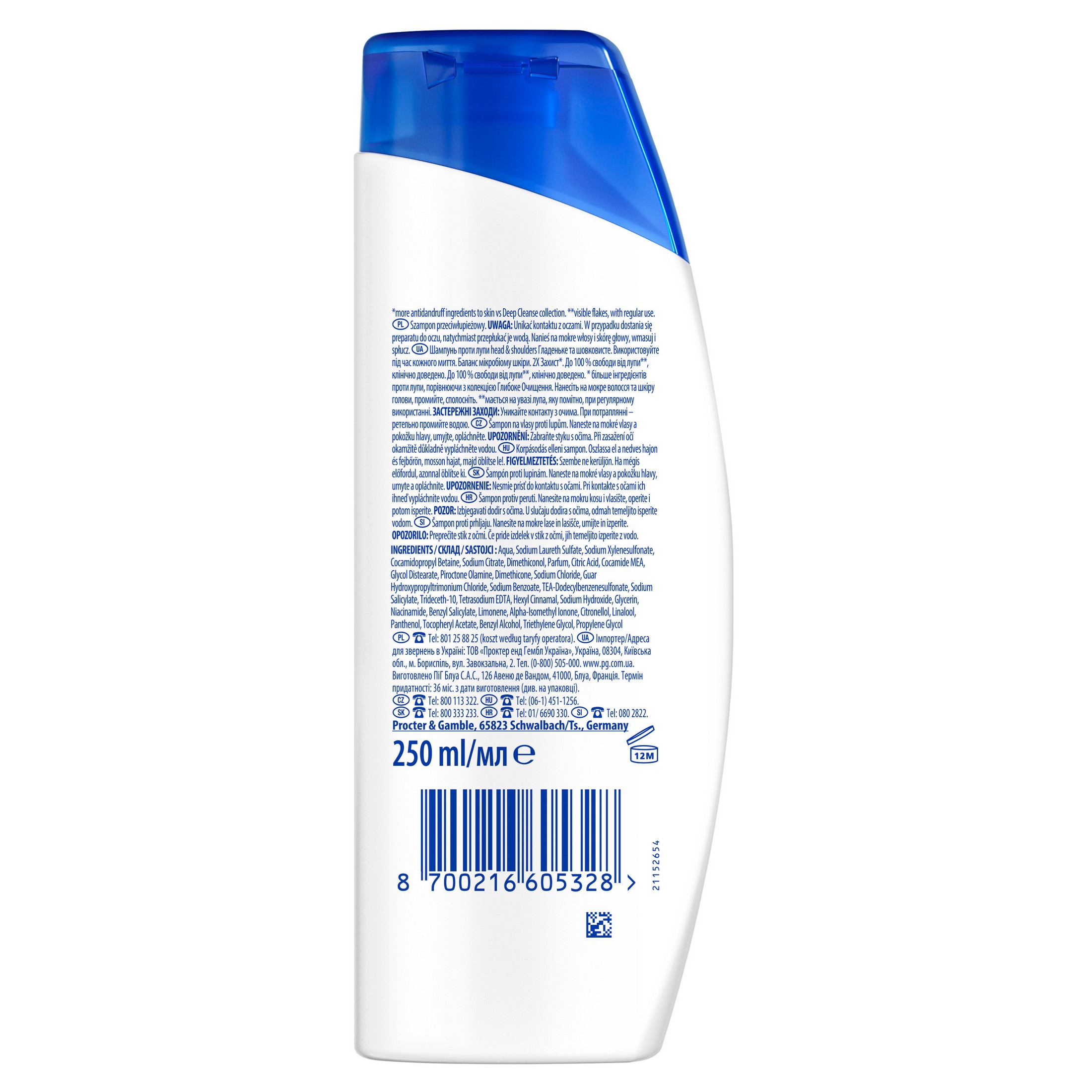 Head & Shoulders Smooth & Silky šampón proti lupinám 250 ml