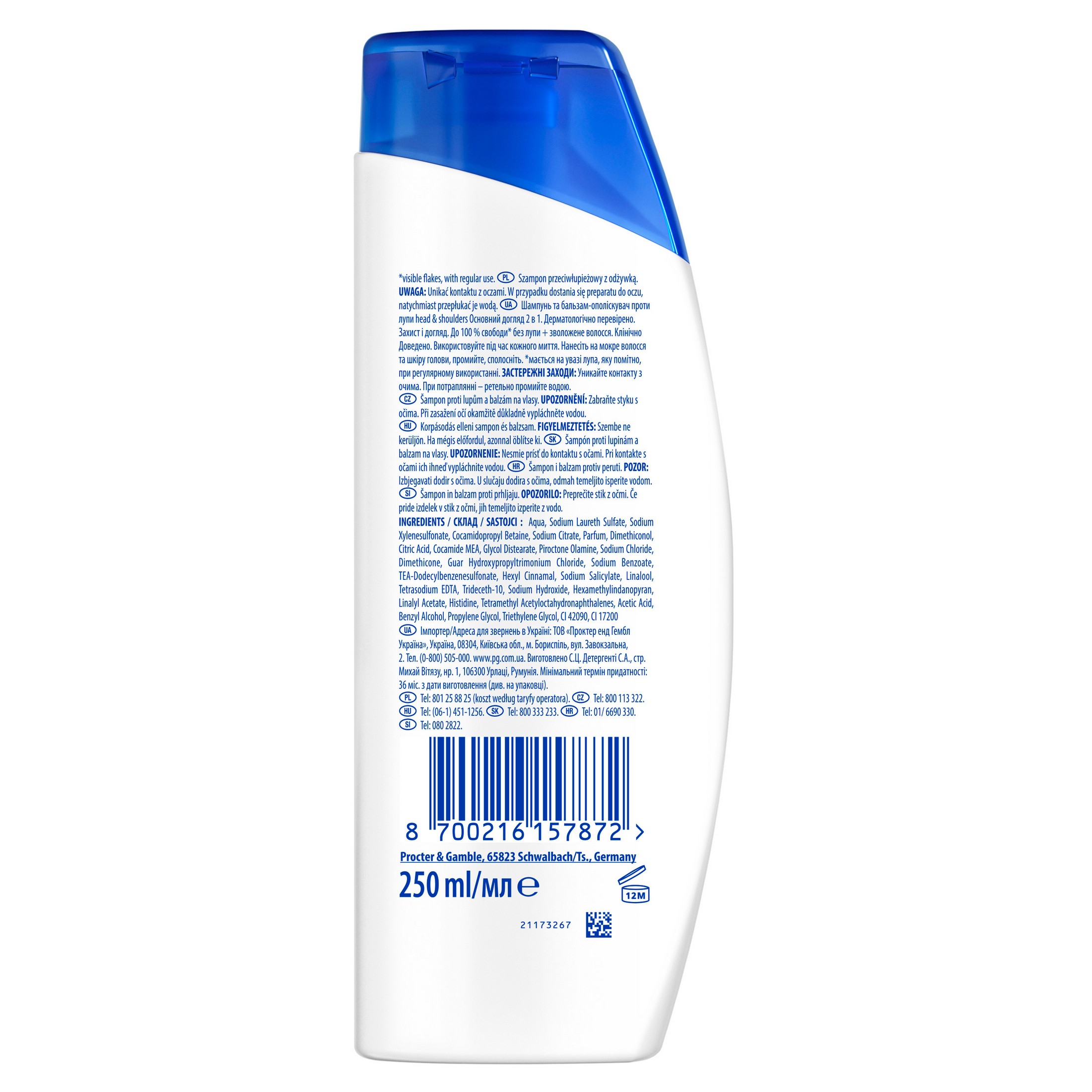Head & Shoulders 2in1 Classic Clean šampón proti lupinám 250 ml
