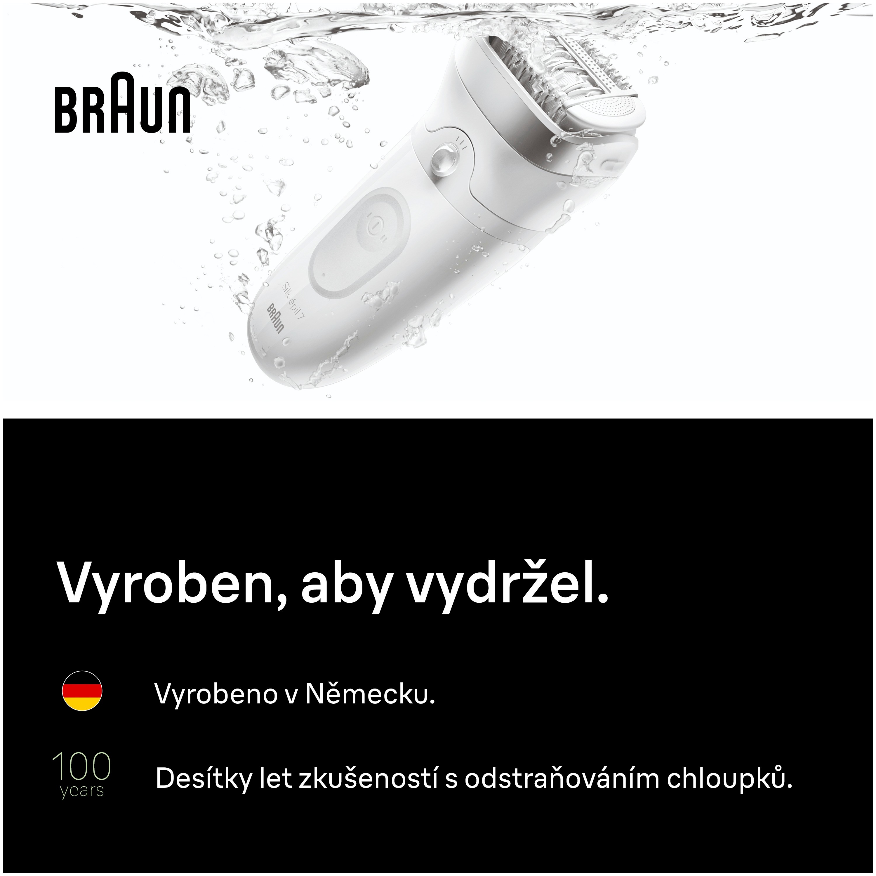 Braun Silk épil 7 7-000 strieborný Wet&Dry epilátor