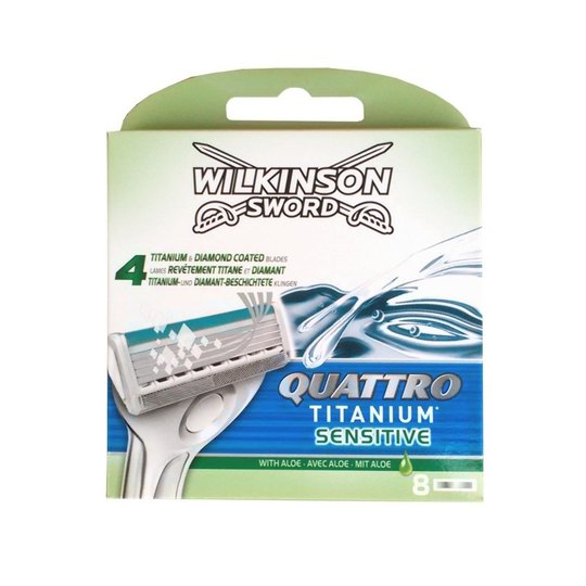 Wilkinson Quattro Titanium Sensitive náhradné hlavice 8 ks