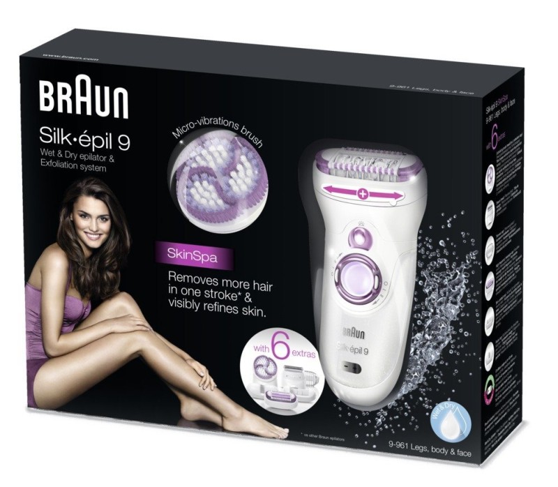 Braun Silk épil 9-961 Wet&Dry SkinSpa epilátor - ROZBALENÝ